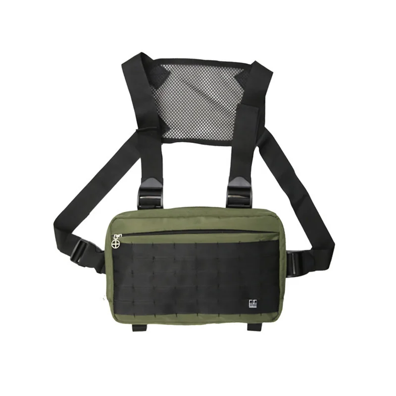 B Chest bag Нагрудная сумка Новая Мужская поясная сумка Регулируемая Хип-хоп посылка Сумки через плечо функциональные нагрудные сумки Kanye West - Цвет: B Chest bag