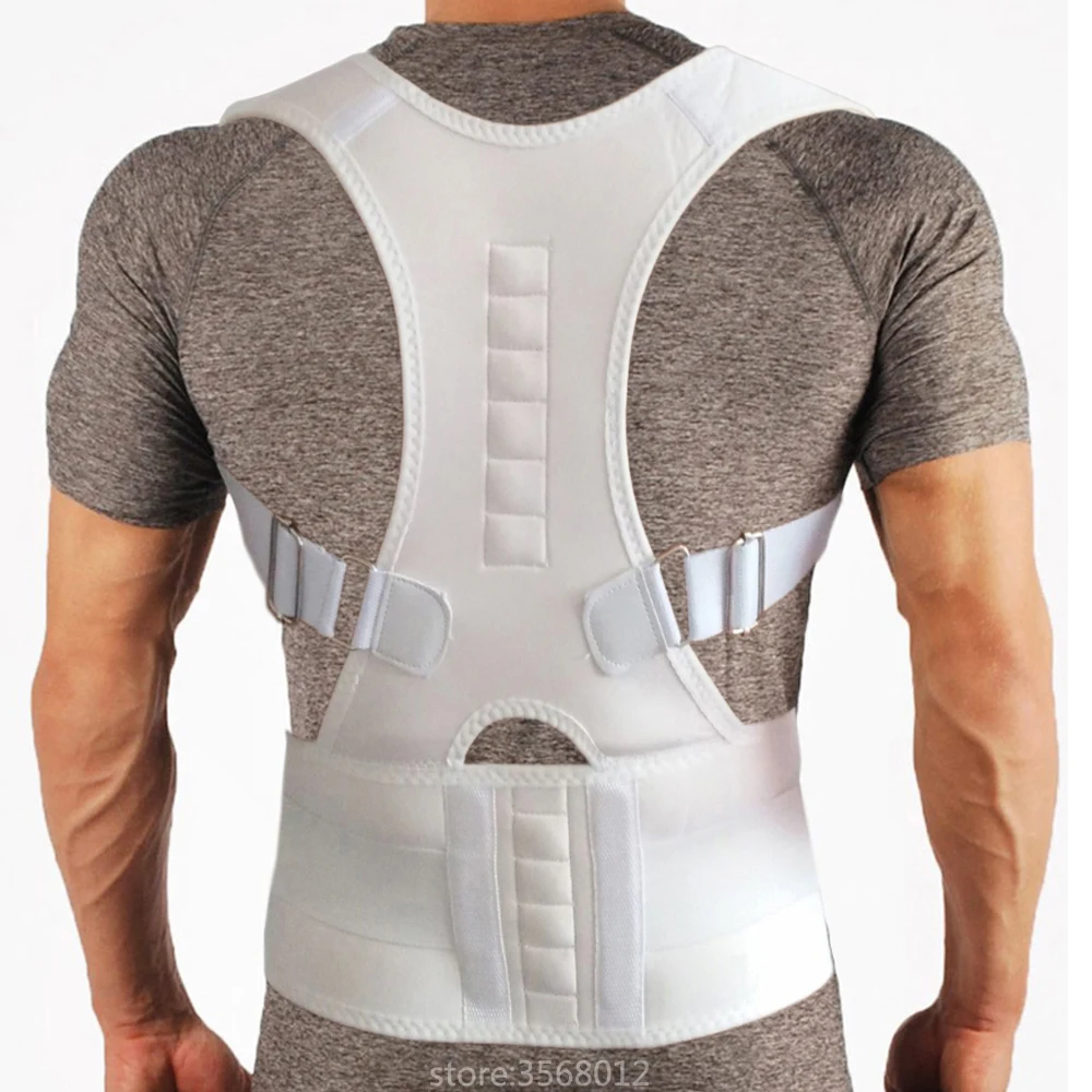 Unisex Chest Breast Support Magnetic Shoulder Belt Band Back Posture Corrector Brace Body Sculpting Strap Vest Men | Красота и