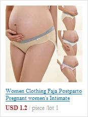 Женская одежда Faja Postparto для беременных женщин с низкой талией Нижнее белье Бесшовные Мягкий Уход за животом Нижнее Белье для беременных