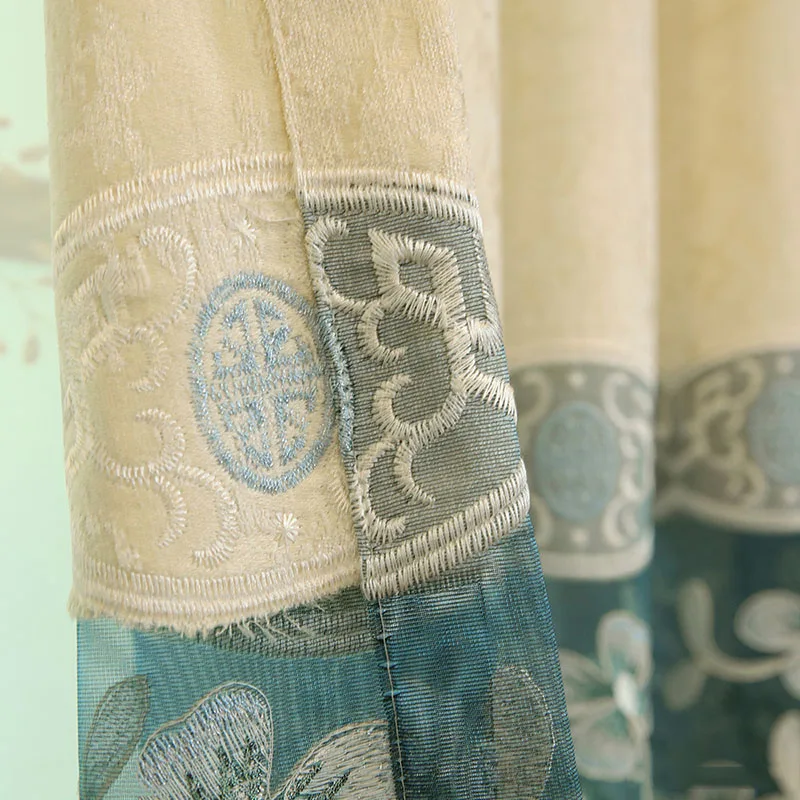 Color 1 Cloth Европейский Роскошный вышитый полый занавес для гостиной, Прошитый тканевый занавес s для спальни, занавес s M006-40 - Цвет: Color 1 Cloth