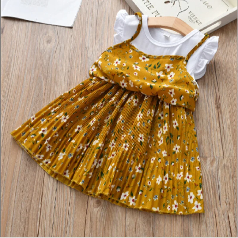 Хлопковая футболка в полоску с длинными рукавами и рюшами для маленьких девочек