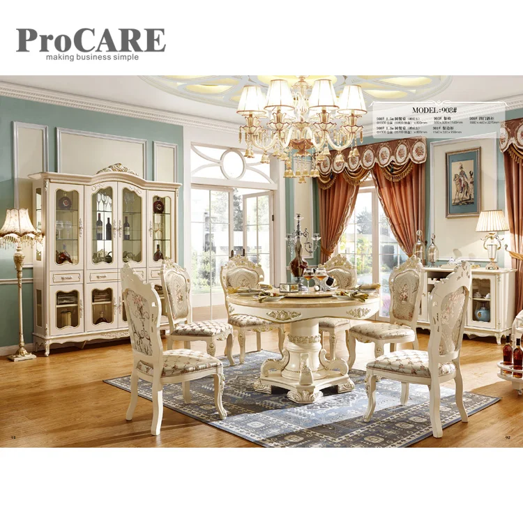 Foshan top furniture Золотая обеденная фотография круглый вращающийся стол для свадьбы