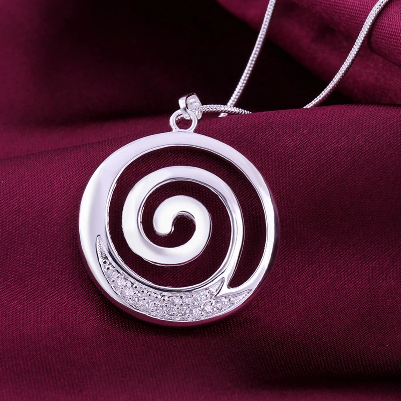 Ювелирные изделия из стерлингового серебра 925 пробы круглая бирка с кристаллами