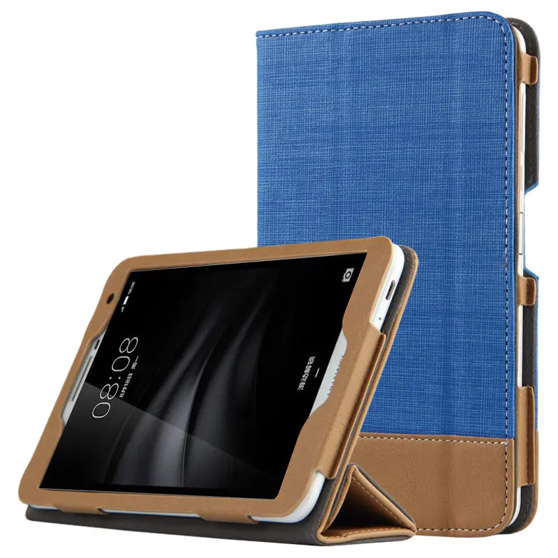 Blue Чехол для huawei MediaPad T2 7,0 Pro, умный чехол, Защитная искусственная кожа, планшет для huawei, Молодежный PLE-701L, PLE-703L, полиуретановая защита - Цвет: Blue