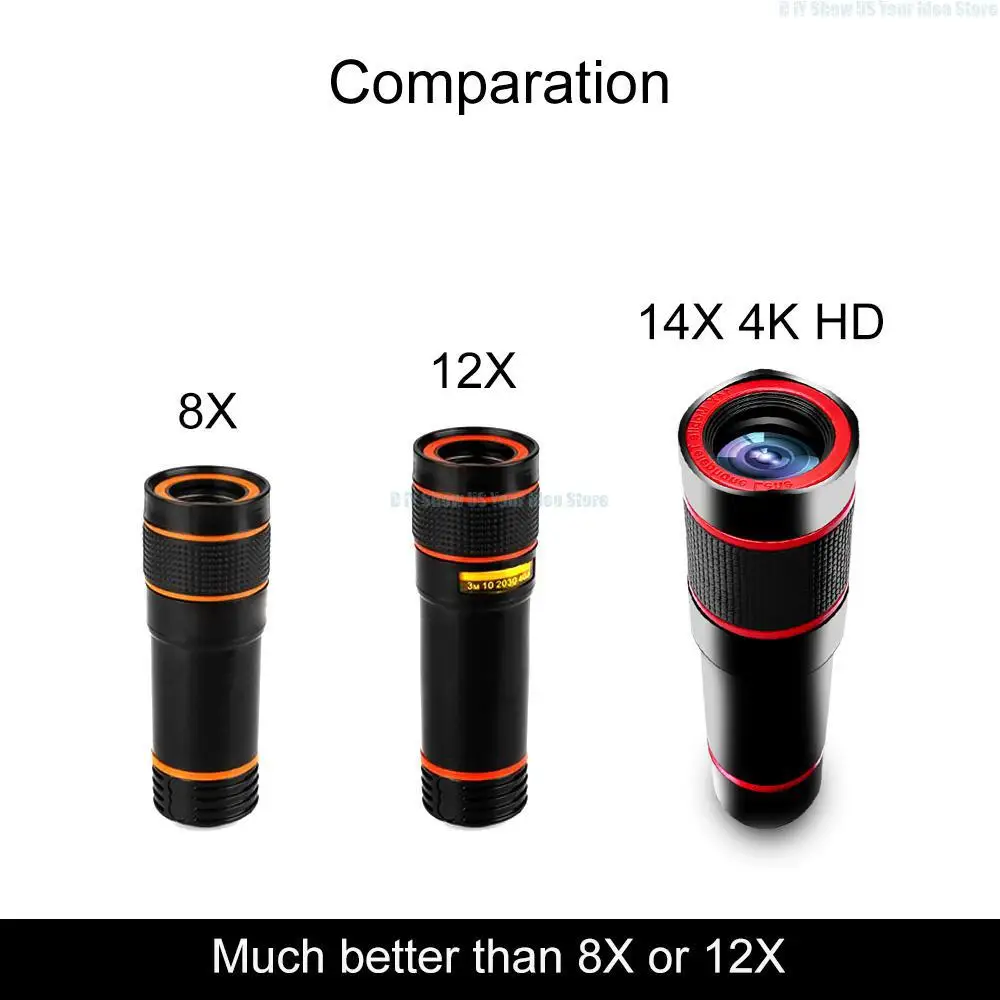 2018 Горячая 14X зум 4K HD телеобъектив для телефона оптический телескоп камера