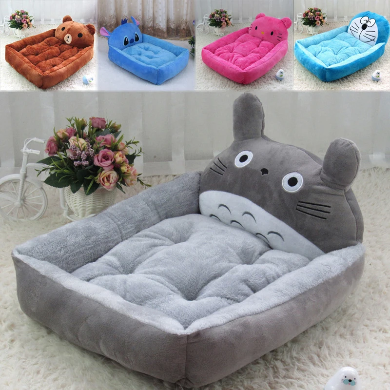 Мультфильм totoro stitch Пикачу кровать для собаки коврик в форме милых животных одеяло для питомца диван съемный теплый питомник домик для кошки гнездо для дома QF01