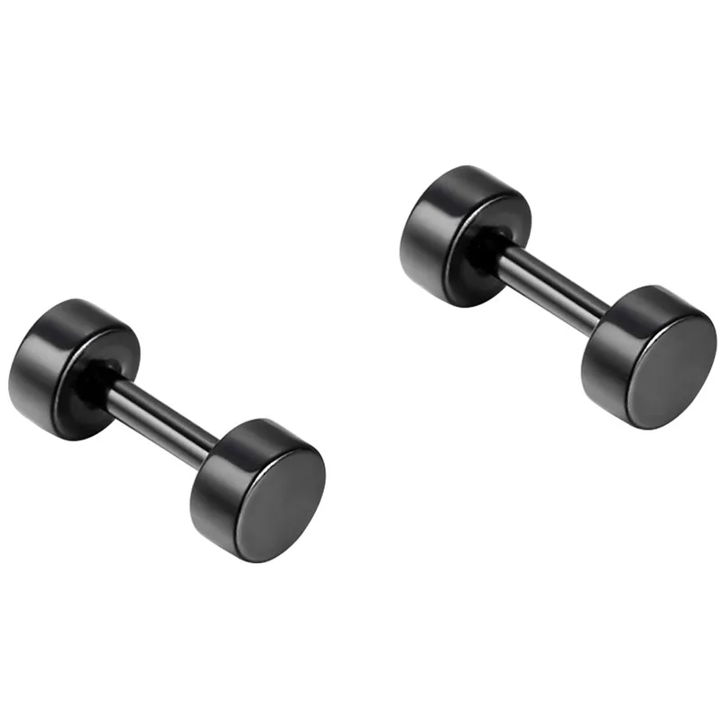 1 пара мужские серьги гвоздики из нержавеющей стали ширина 6 14 мм|barbell earrings|designer