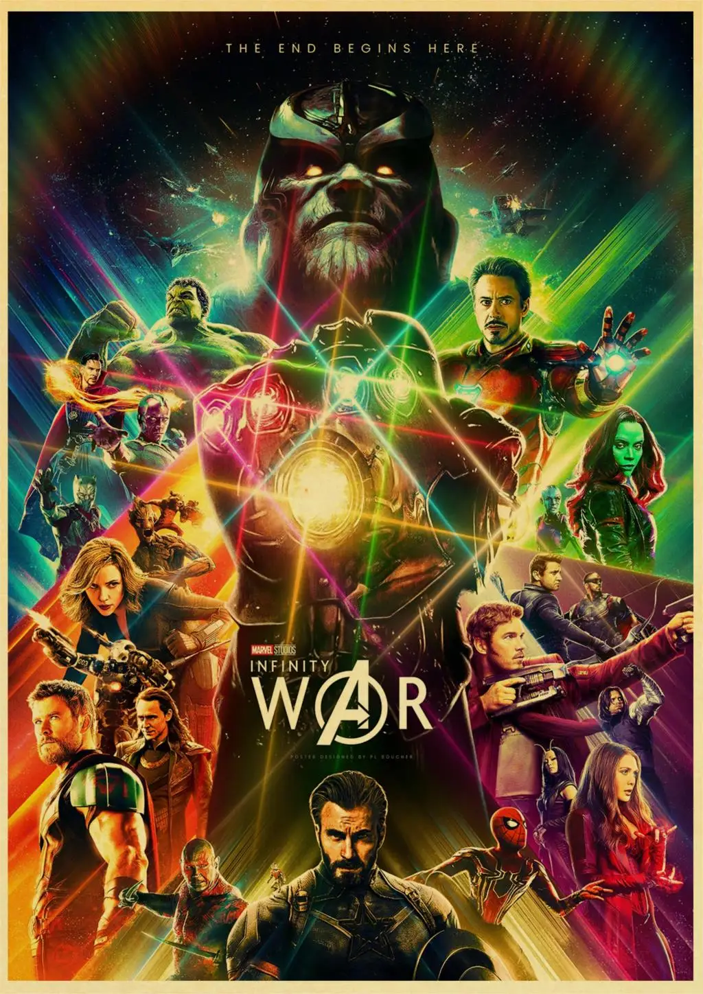 Фильм Marvel плакат Мстители Бесконечность войны Ретро плакат печатает Высокое качество наклейки на стену для гостиной украшение дома