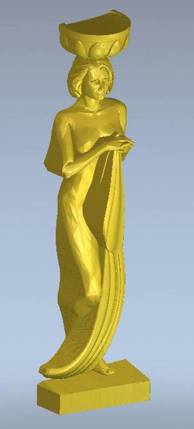 

3d model relief for cnc in STL file format Statue foot table