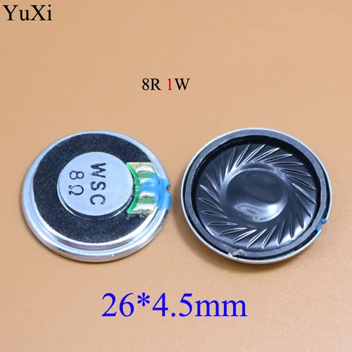 26mm Юйси 8 Ом 2 Вт 1 Вт 8R 1/2 Вт 20 мм 22 мм 23 мм 26 мм 28 мм 32 мм 36 мм 40 мм диаметр громкий динамик - Цвет: 26mm