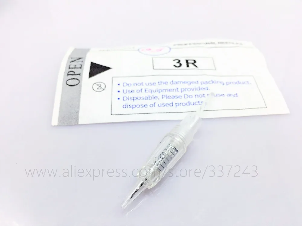 100 шт./пакет 3R микроструйная игла Профессиональный Перманентный макияж микро для