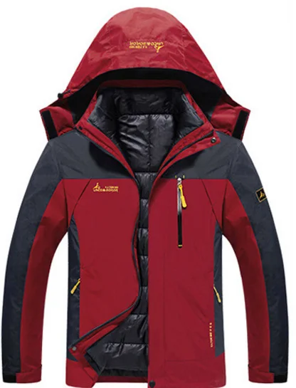 6XL костюм размера плюс для походов, Походов, Кемпинга, катания на лыжах, альпинизма 3 в 1, уличные куртки, набор для мужчин, зимние водонепроницаемые рыболовные термо брюки