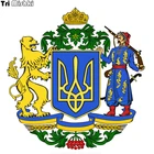 Наклейки для автомобиля три мишки WCS237, 14x14,5 см, большая государственная эмблема Украины, забавная наклейка для автомобилей, красочные, автомобильные отличительные знаки