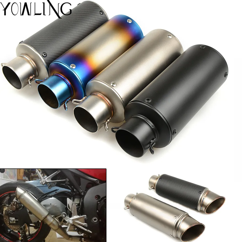 

motorcycle modified muffler carbon fiber exhaust pipe For Ducati MONSTER 400 620 695 696 796 821 1100 1200 1199 YZF R6
