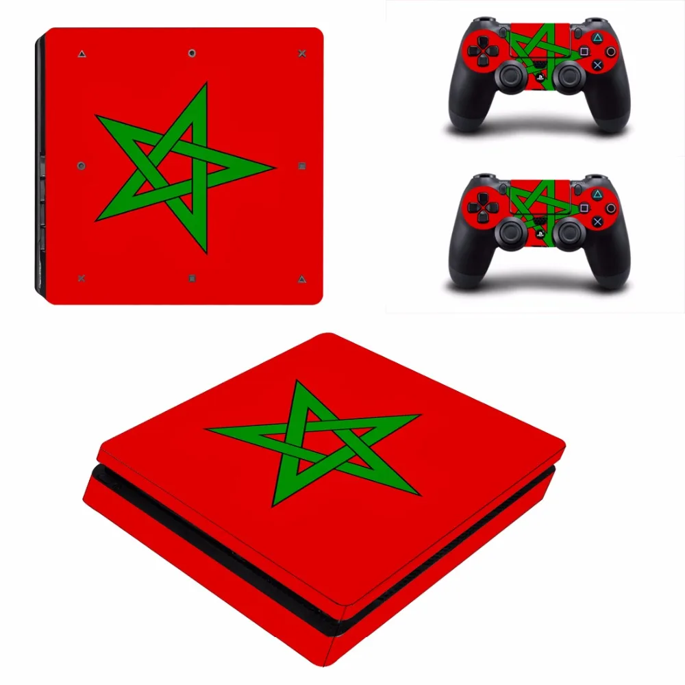 Марокканский Национальный флаг PS4 Slim Skin Sticker для консоли Sony PlayStation 4 и контроллера