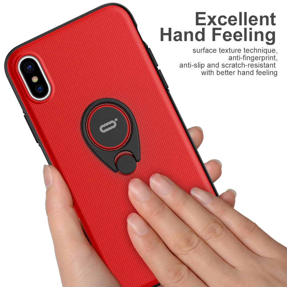 IX палец кольцо держатель телефона чехол для iphone X 10 случаях Slim 360 градусов