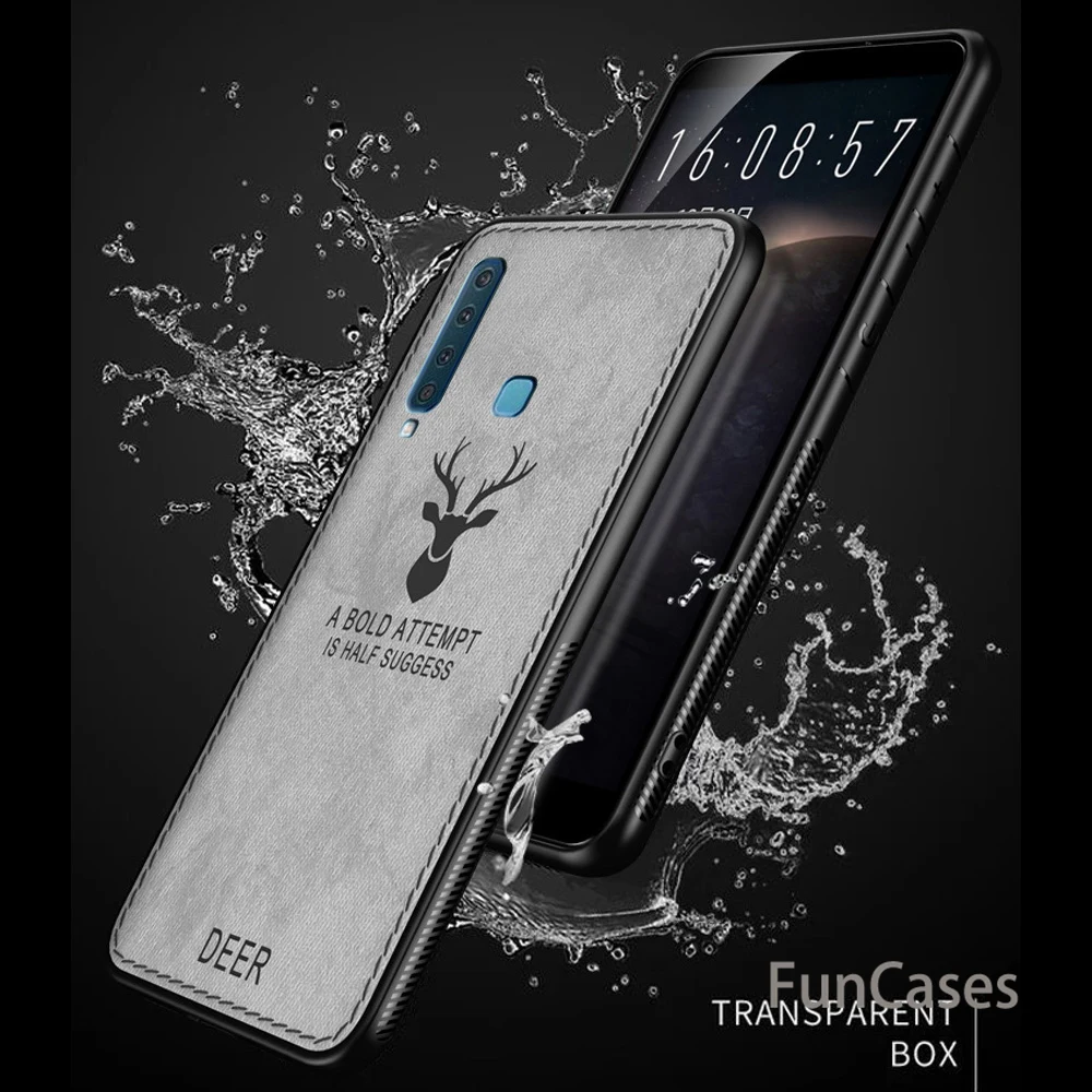 Для samsung Galaxy A9 2018 чехол Ретро-Ткань текстуры с рисунком оленя для S8 S9 A6 Note 9