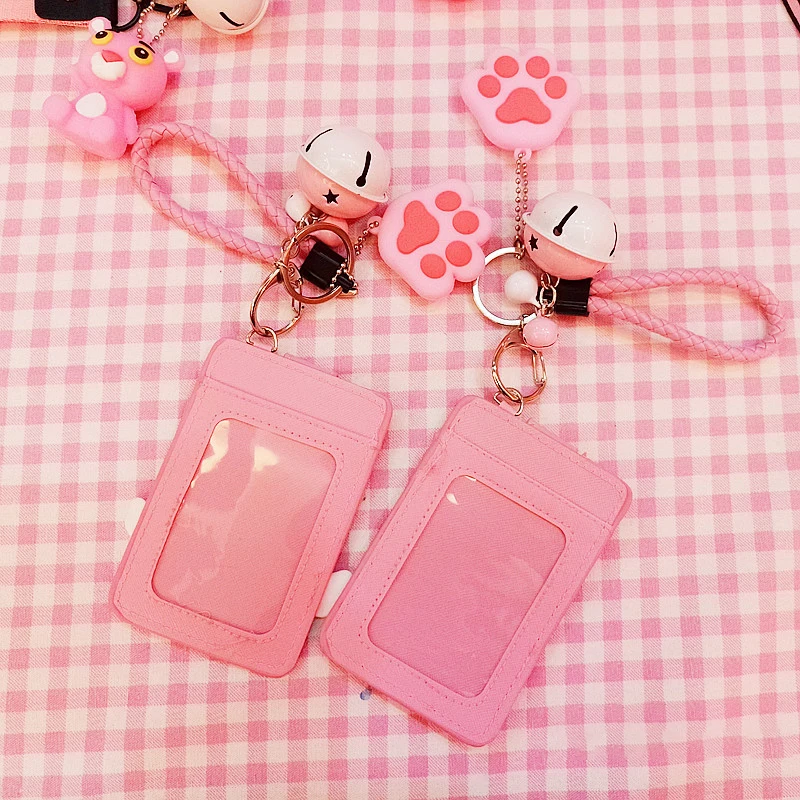 1 шт. Kawaii милый розовый держатель значка ID для кредитной карты автобусные карты защитный чехол подарки для девочек школьные офисные принадлежности Papelaria