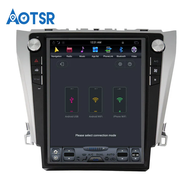 Gps navi android 8,1 4+ 6 ГБ Tesla стиль Автомобильный gps трекер для CAMRY 2012+ авто стерео без DVD плеер видеорегистратор Автомобильная камера рекордер