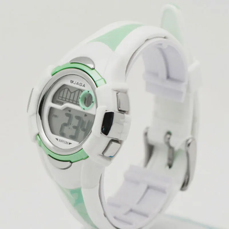

JAGA Fashion Movement Waterproof Female Student Couple Contrast Candy Colors Spell Color Electronic Watches Bracelet Watch M628