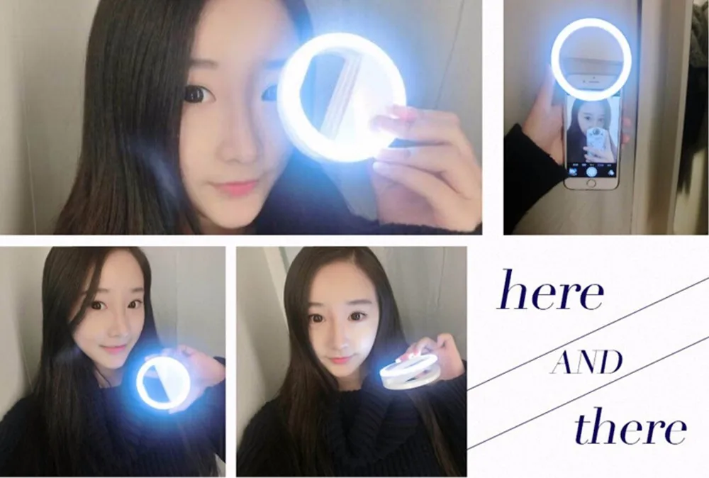 Роскошная универсальная светодиодная вспышка для селфи светящееся кольцо