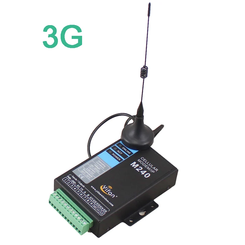 M240 H TCP/IP Modbus промышленный 3g сотовый модем с портами ввода вывода RS232/RS485 для SCADA|modem