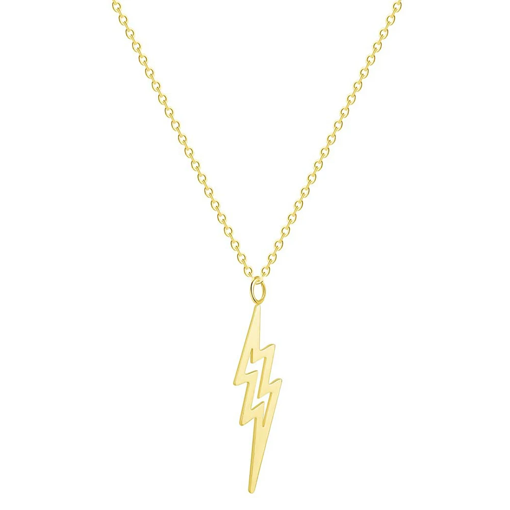 Новейший кулон с рисунком молнии для женщин и мужчин 45 см цепочка не выцветает из
