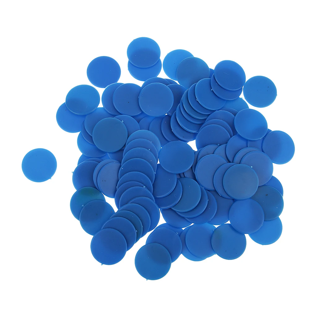 

100 x 18mm New Plastic Counters Board Game Tiddlywinks Teaching Aid Blue Learning Education Toys Training Aid Toys for Teaching