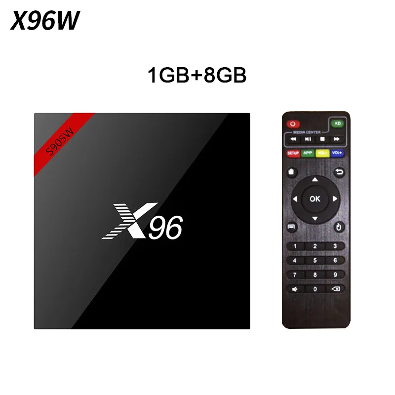 X96W Android 7,1 Sart ТВ-приставка мини-приставка ТВ Amlogic S905W 1+ 8G 2+ 16G Поддержка bluetooth 2,4 ГГц WiFi 4K H.265 смарт-медиаплеер - Цвет: 1G8G