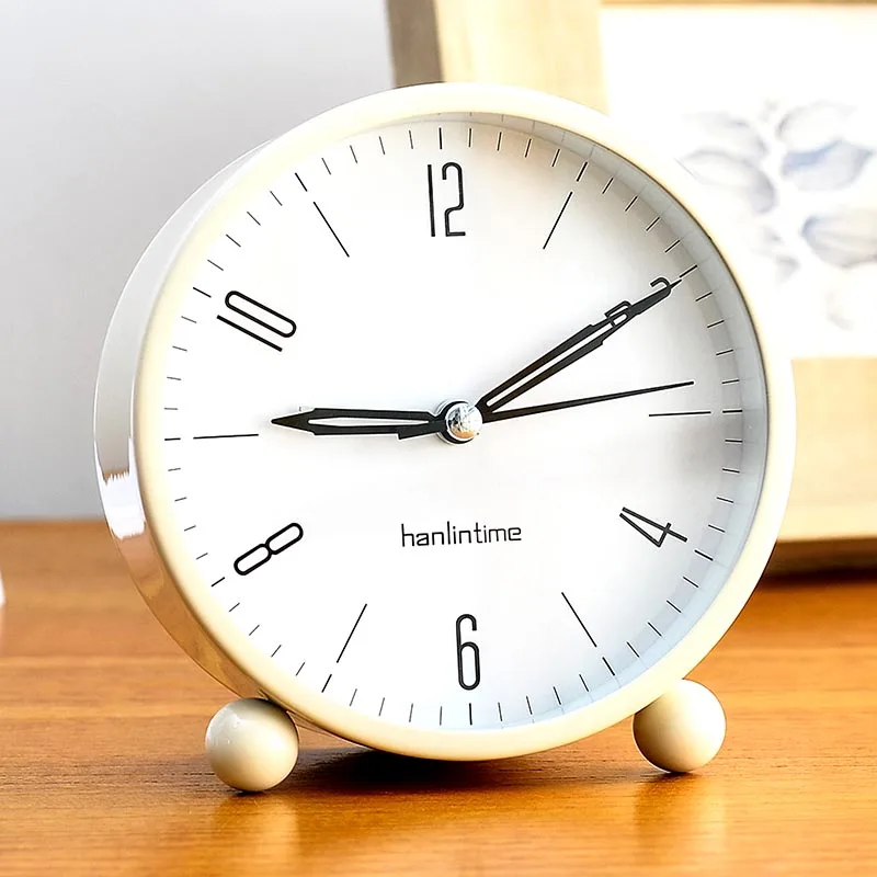 Креативный маленький будильник металлический беззвучный механизм цифровые часы