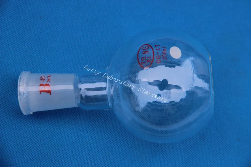 Flat bottom flask single neck 250ml 24/40 joint heavy wall | Канцтовары для офиса и дома