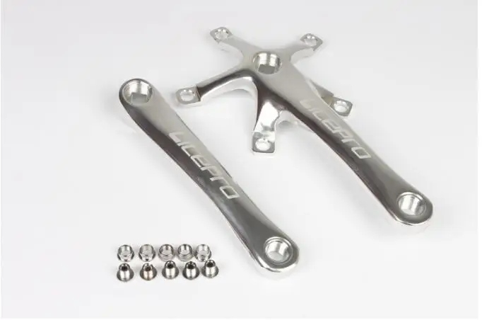sliver crank Litepro шатун цепи 130 BCD складной велосипед BMX односкоростная цепь колеса AL7075 170 мм Crank 130bcd зуб 45T 47T 53T 56T 58T - Цвет: sliver crank