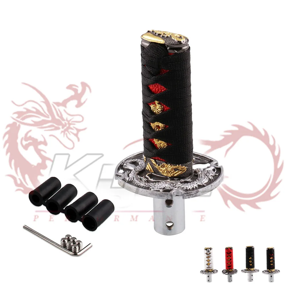 Jdm короткая самурайская серебристая ручка переключения меча дракона 152mm205mm