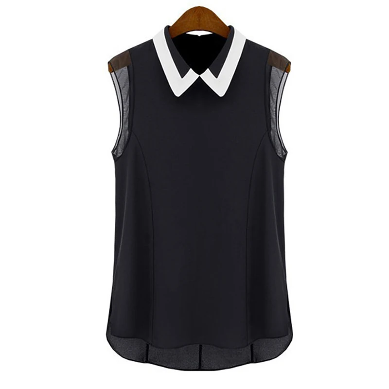 Весенне летняя модная женская шифоновая рубашка Повседневная блузка с отложным