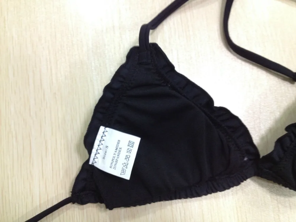 2018 сексуальный бикини Топ с тесьмой бандаж Холтер пуш ап Мягкий Танкини Ретро