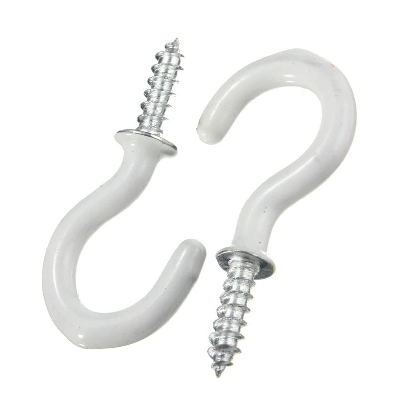 25 шт. пластиковые и железные крючки для подвешивания винтов|hook screw|cup hooksscrew hook |