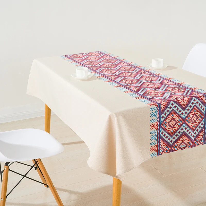 

Nordic Bohemia Retro elegant Geometry pattern 6334 Home decor Linen Table Cloth Dining Tablecloth Coffee Restaurant Cloth Cover