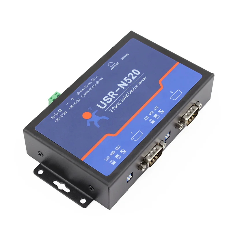 USRIOT USR-N520 последовательный к серверу Ethernet TCP IP конвертер двойное последовательное устройство RS232 RS485 RS422 многохост озвучивание Q18040