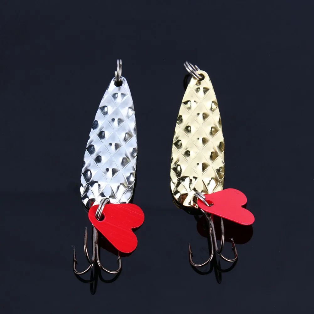2 шт. 8 г блеск металла рыбалки приманку ложка сплав жесткий приманки джиг звуком
