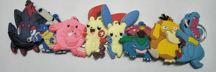 Мультфильм брелок с покемоном ПВХ брелок косплей Poochyena Snorlax Psyduck Bulbasaur Squirtle милые забавные новинки аксессуары Llavero
