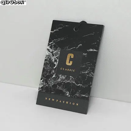 PK012 бирка на заказ брендовая одежда Тисненая Бумага висячая Золотая фольга два