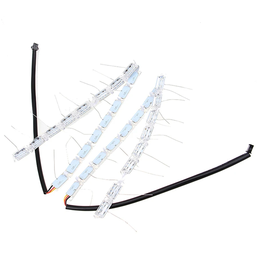 1 пара универсальные светодиодные ленты для поворотников 50-69 см