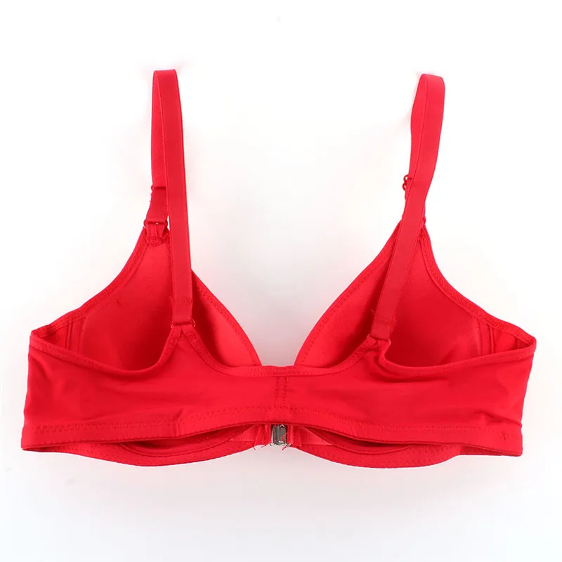 Сексуальный женский бюстгальтер однотонный Гладкий с застежкой спереди тонкий
