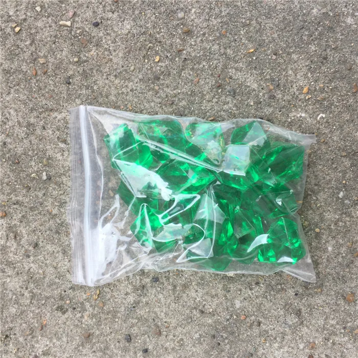 

Оптовая продажа, 6 упаковок, около 1100 штук, акриловые кристаллы льда, Свадебный декор, зеленая акриловая ваза, украшения, смешанный цвет, таблица рассеивания