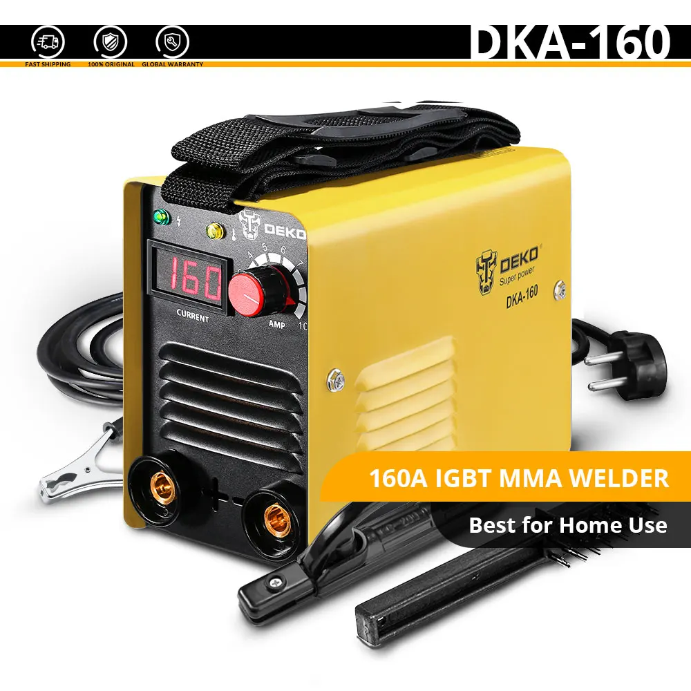 DKA-160 DEKO DKA серии IGBT инверторный дуговой Электрический сварочный аппарат 220V MMA сварочный аппарат для сварочных работ и электрических работ - Цвет: DKA-160
