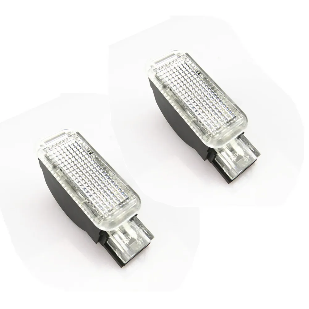 2Pcs Lamp Tuke автомобильный Предупреждение светильник багажник интерьер Добро пожаловать лампы+ Отсоединяемый провод 8KD947415C для VW Sharan Фаэтон A5 A6 S6 A8 Q5 Q7 R8 Yeti S4 S5 - Испускаемый цвет: 2Pcs Lamp