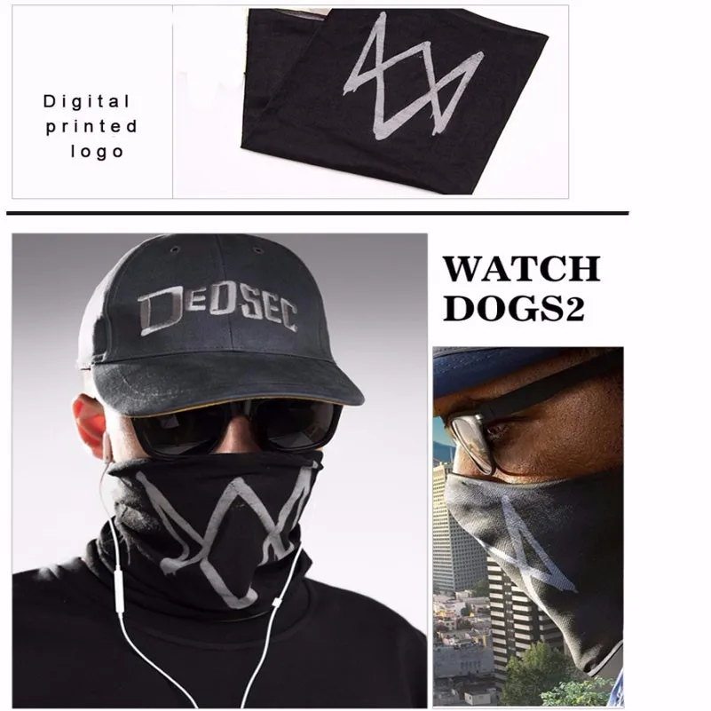 Игра Watch Dogs 2 Маркус Холлоуэй шапка шляпа и маска Аксессуары для косплея