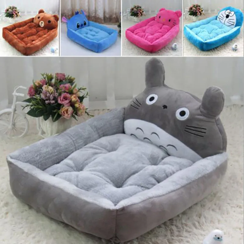 Мультяшный totoro stitch коврик для собак плюшевый домашний зимний теплый домик кошки