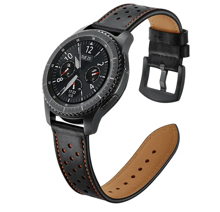 22 мм ремешок для samsung galaxy watch 46 мм S3 Frontier/классические часы huawei gt ремешок из натуральной кожи Смарт часы браслет