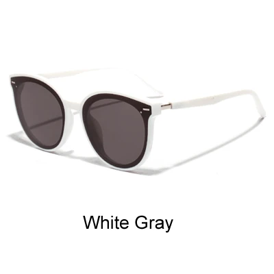 White Gray Ralferty, корейские модные женские солнцезащитные очки,, роскошные женские солнцезащитные очки, UV400 покрытие, очки, оттенки для женщин, lunette W181204 - Цвет линз: White Gray